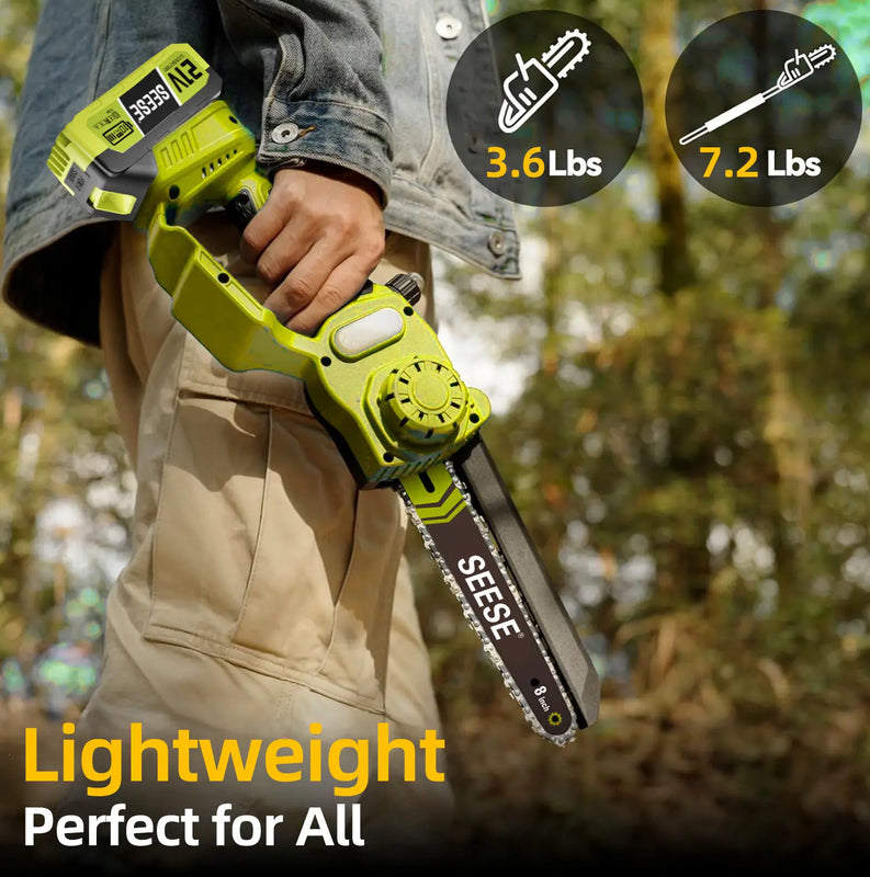 2-in-1 Cordless Pole Pruner & Mini Chainsaw – 15ft Reach