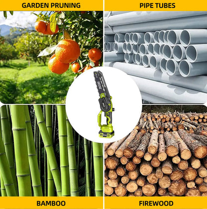 2-in-1 Cordless Pole Pruner & Mini Chainsaw – 15ft Reach